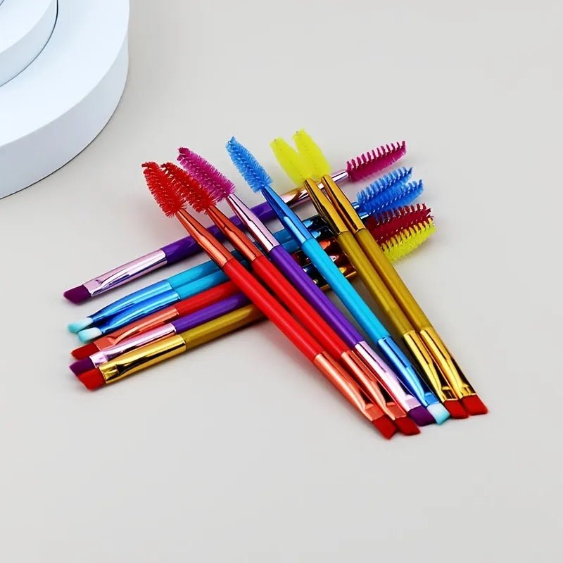 12pcs Double-Ended Eyebrow Brush