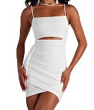 Glamorous in White  Asymmetrical Cutout Dress
