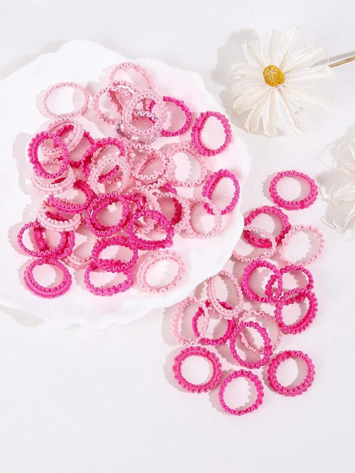 Pink Mixture Style Hair Ties - Accessories for Girls Kids
