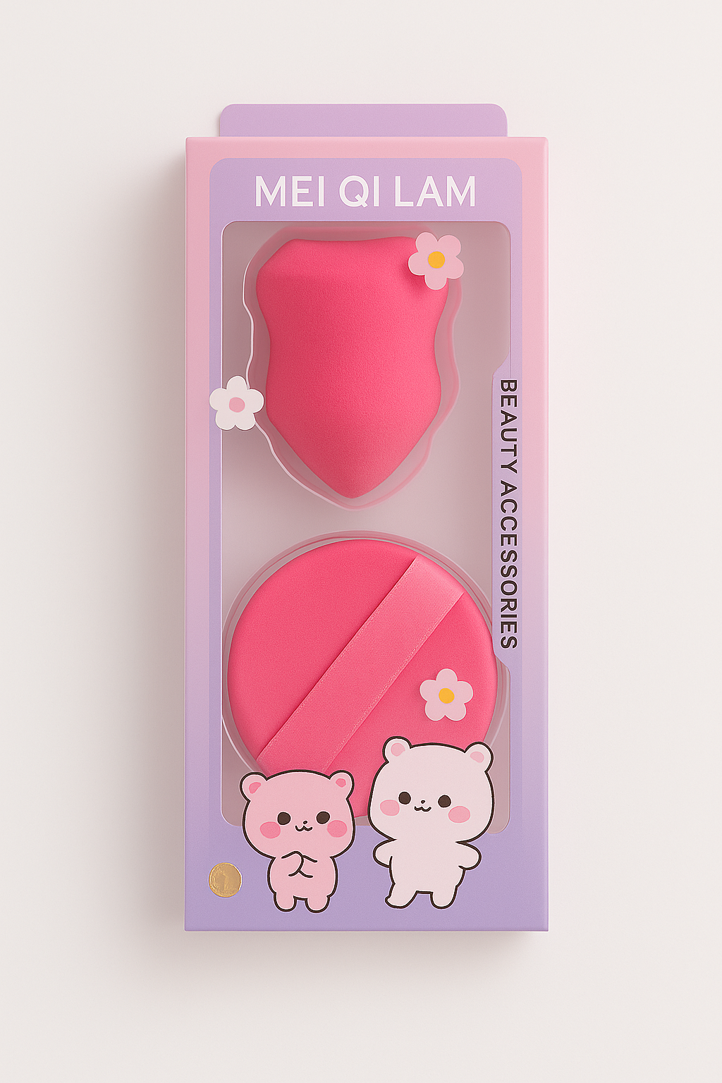 Makeup Puff & Beauty Blender Set – 2pc Cute Beauty Accessories