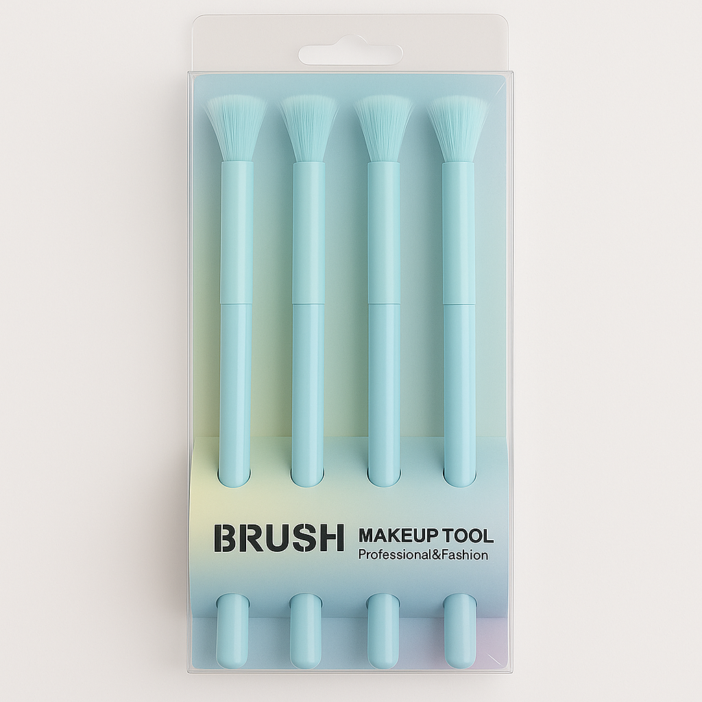 Eyeshadow Brush Set – 4pc Pastel Blending Brushes for Eye Makeup