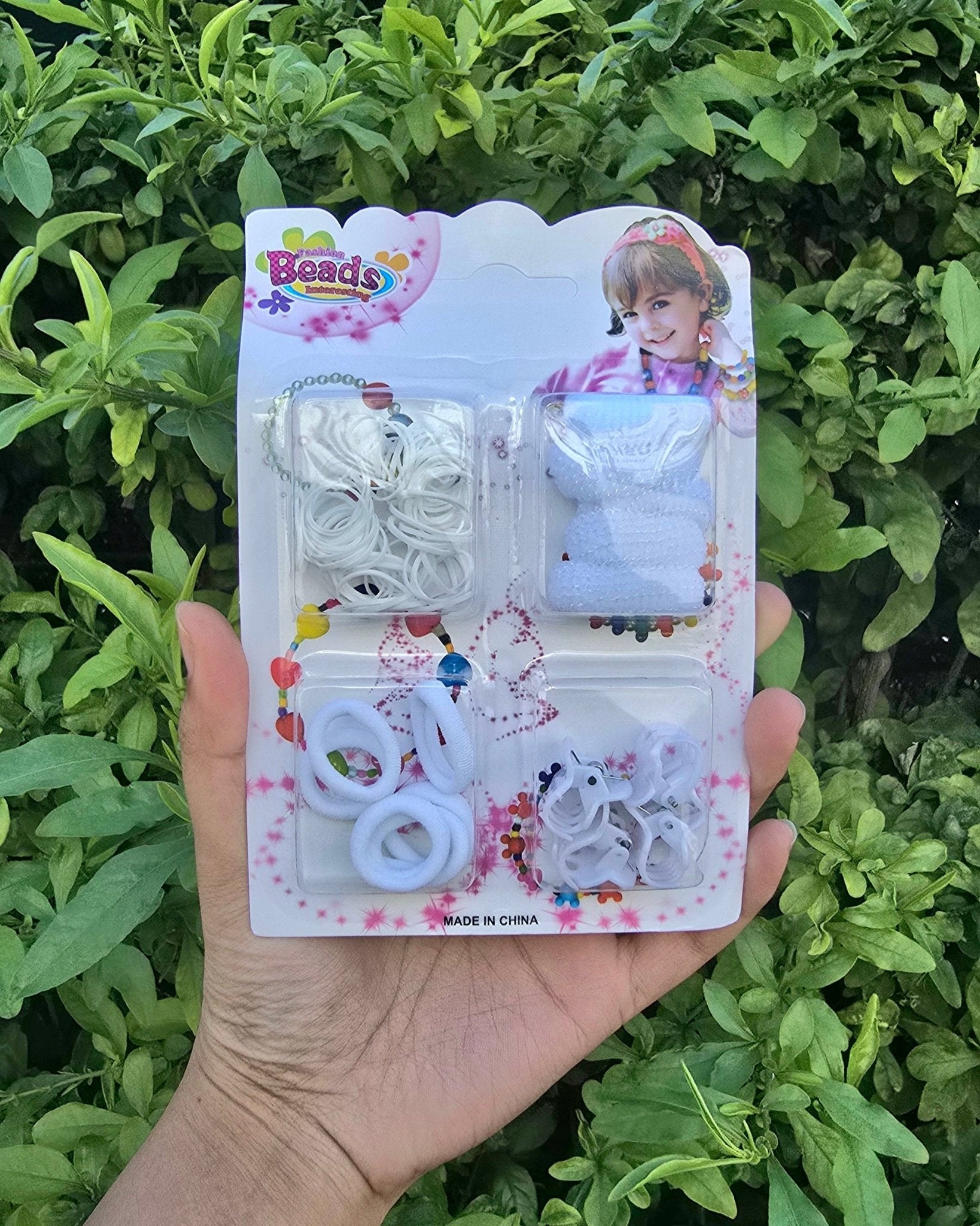 White Hair Ties and Clips Set  Stylish Hair Accessories for All Hair Types