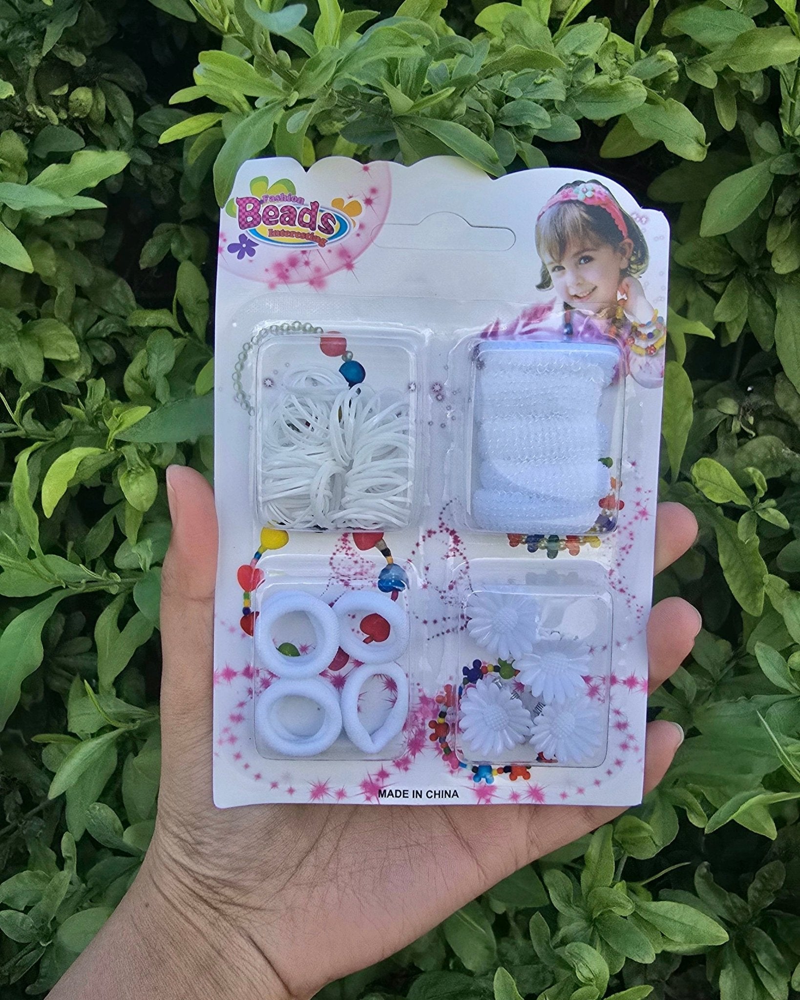 White Hair Ties and Clips Set  Stylish Hair Accessories for All Hair Types