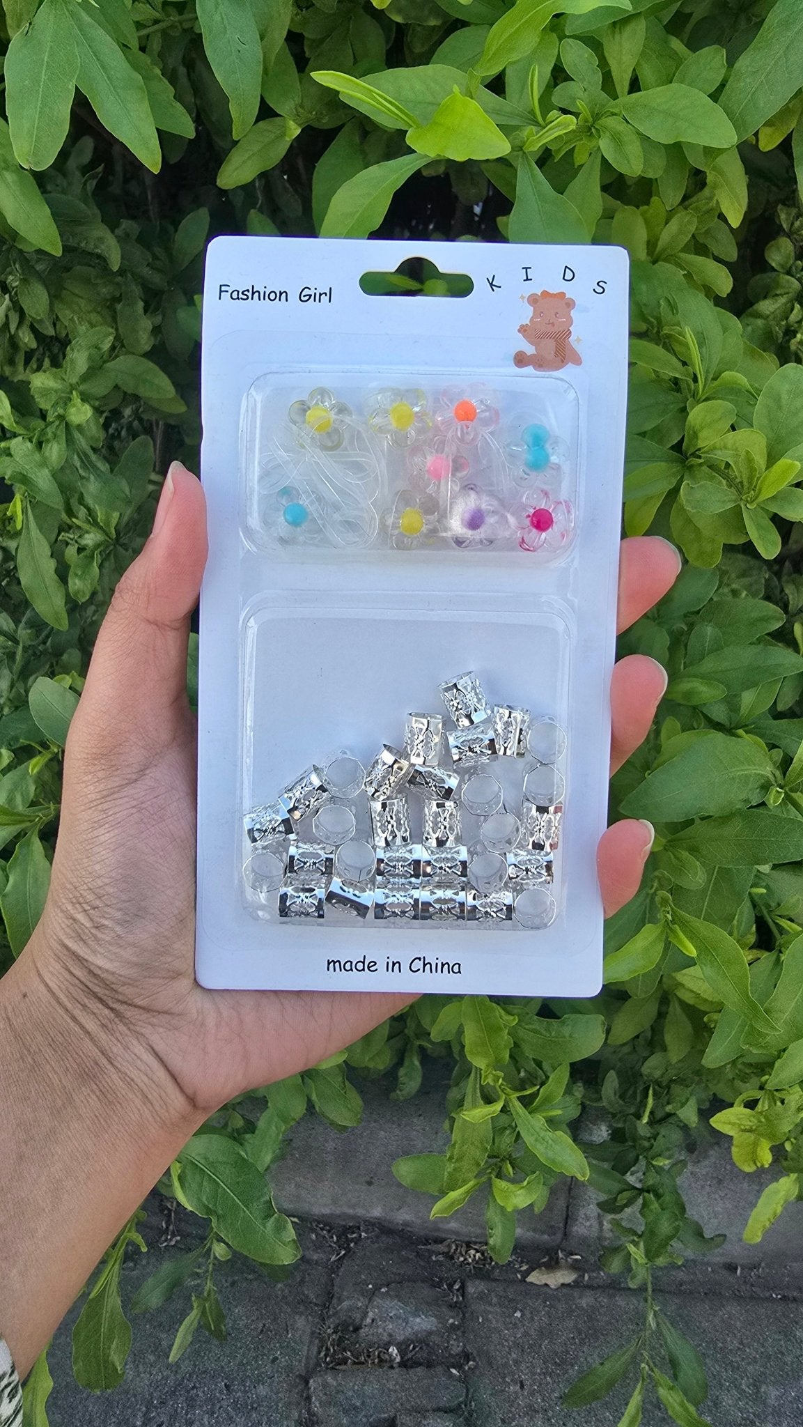 Clear Hair Ties & Beads Set – Stylish Braiding & Ponytail Kit