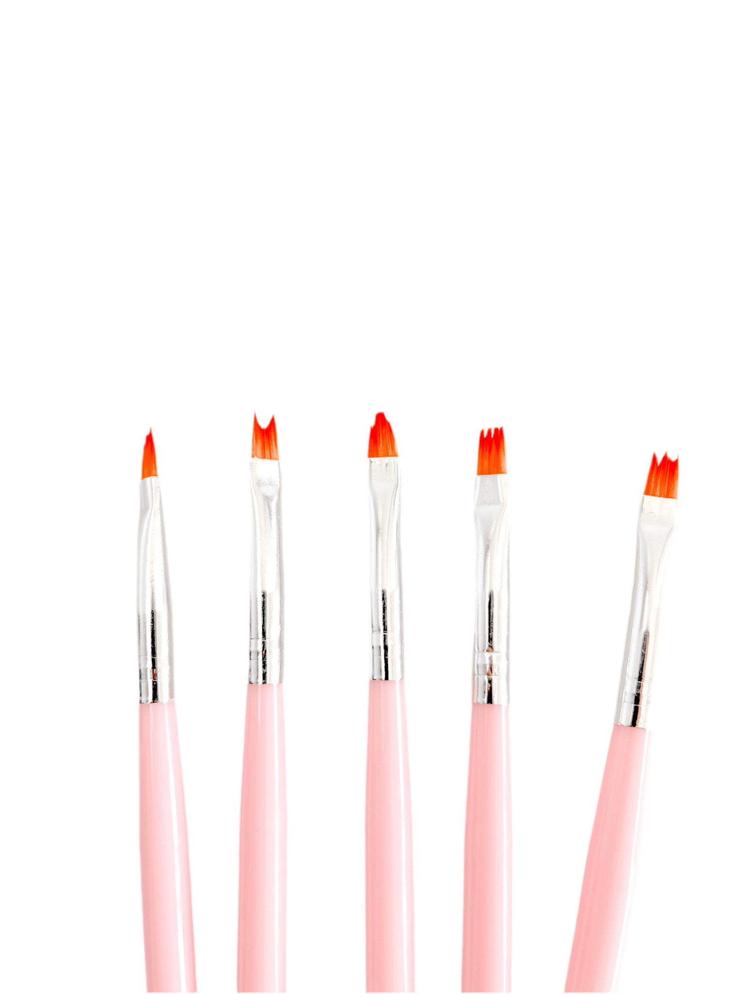 Pink Nail Art Brush Set - Precision 5-Piece Kit for Professional Nail Art