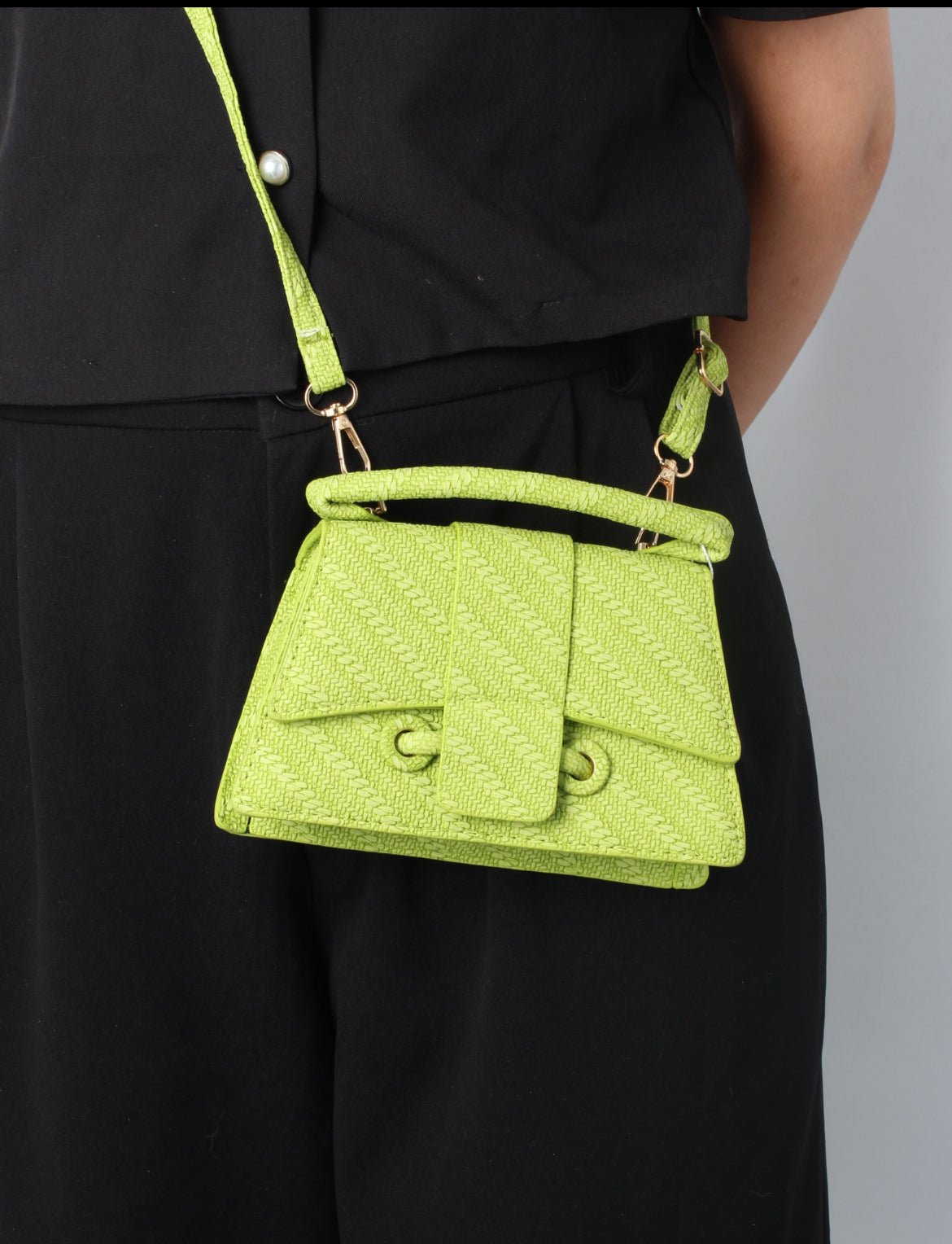 LYL8570 Textured Top Handle Mini Bag – Unique Style, Lightweight & Bold