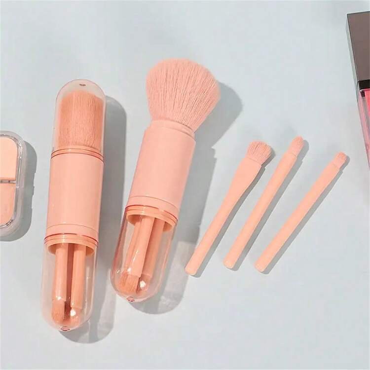 4-in-1 Portable Makeup Brush Set – Essential for Travel