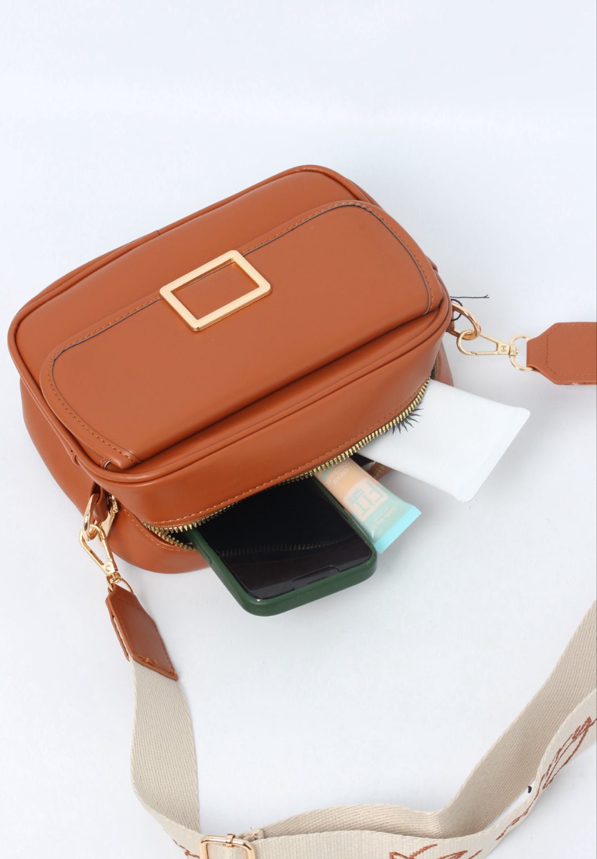 Minimalist PU Leather Crossbody Bag – Everyday Chic & Spacious  H722