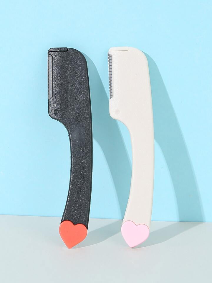 Eyebrow Razor Set – 2pc Cute Heart Handle Facial Shavers