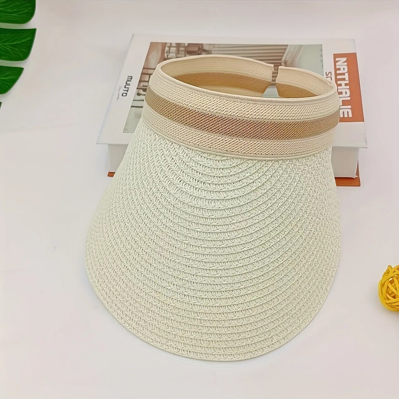 Straw Sun Visor Hat – Wide Brim Summer Cap