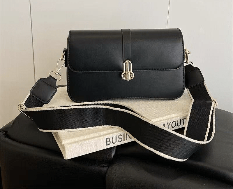 Sleek PU Leather Shoulder Bag – Classic Style with Modern Strap 8002#