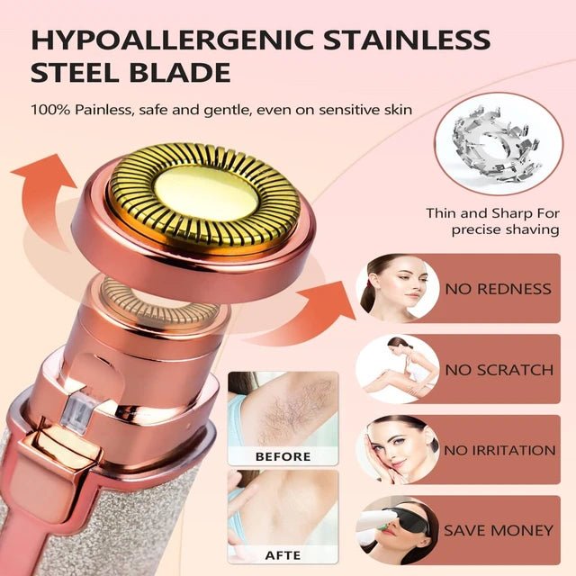 Portable 2 IN 1 Electric Epilator & Eyebrow Trimmer – Dual Function for Easy Grooming