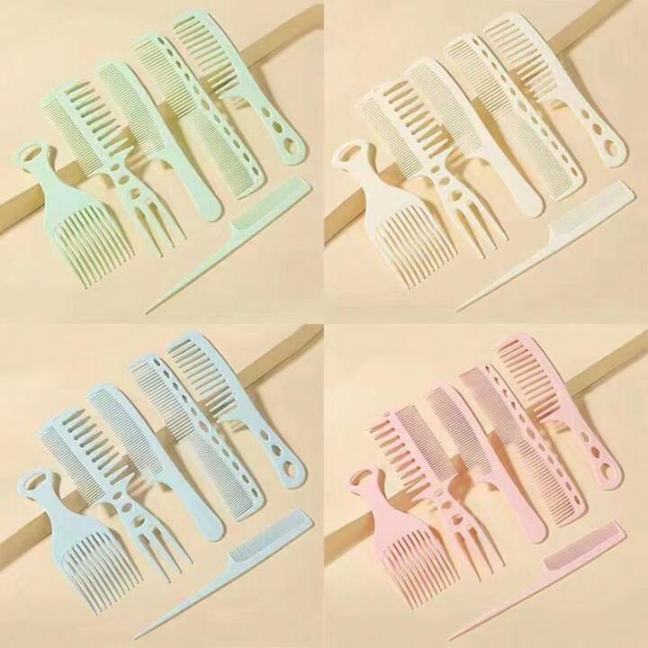 Essential Hair Styling 6 Flat Comb Set