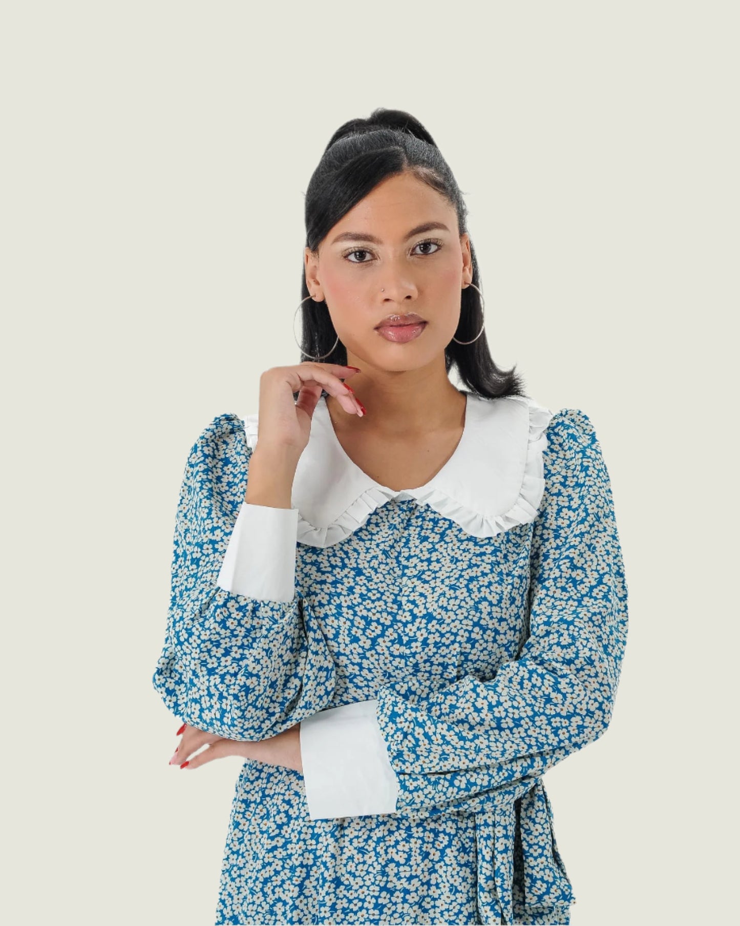 Elegant Victorian-Inspired Midi Dress - Timeless Feminine Prairie Style