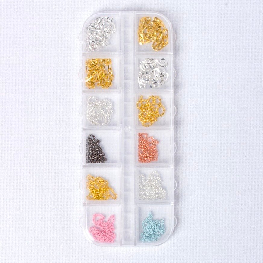 3D Colorful Nail Chain – Add Glamorous Metal Chains to Your Nail Designs