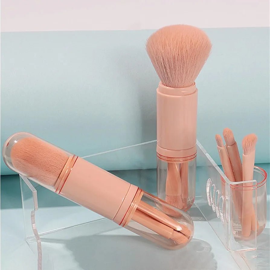 4-in-1 Portable Makeup Brush Set – Essential for Travel