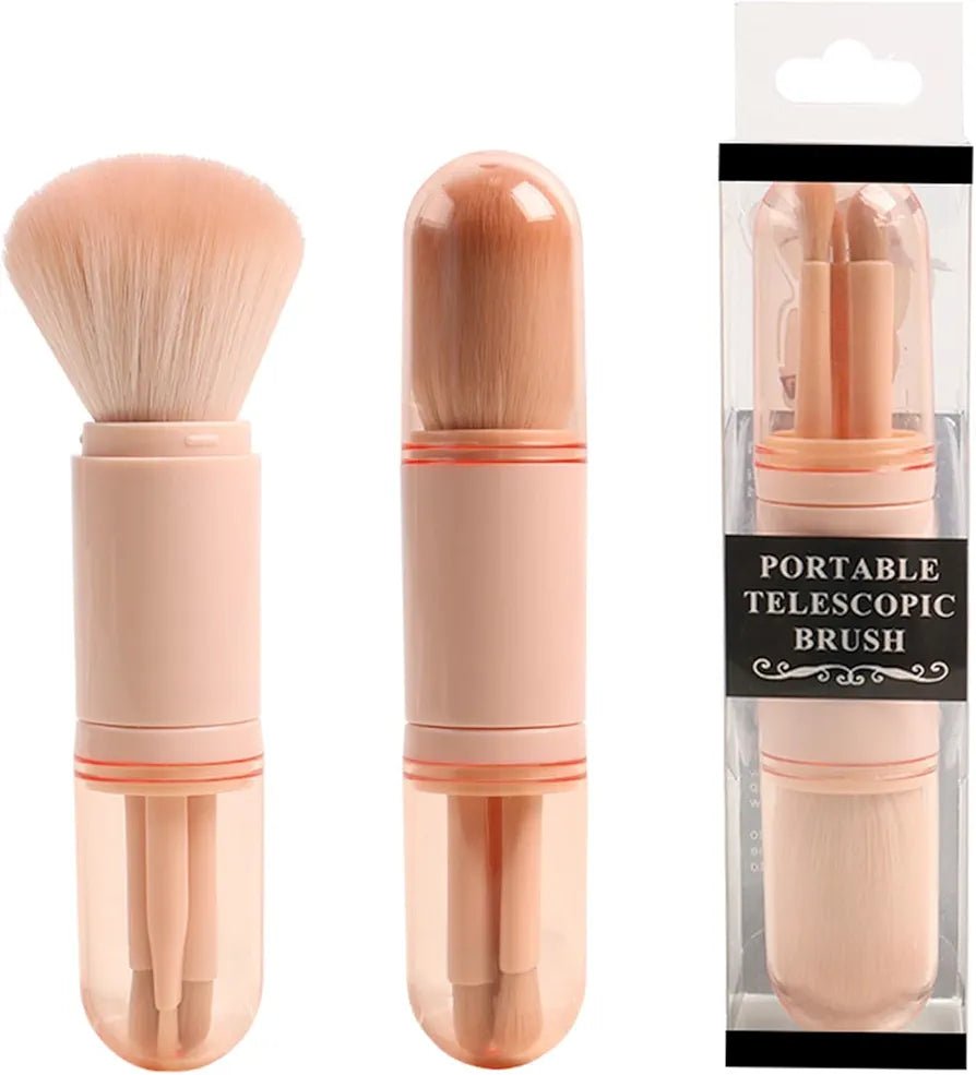 4-in-1 Portable Makeup Brush Set – Essential for Travel