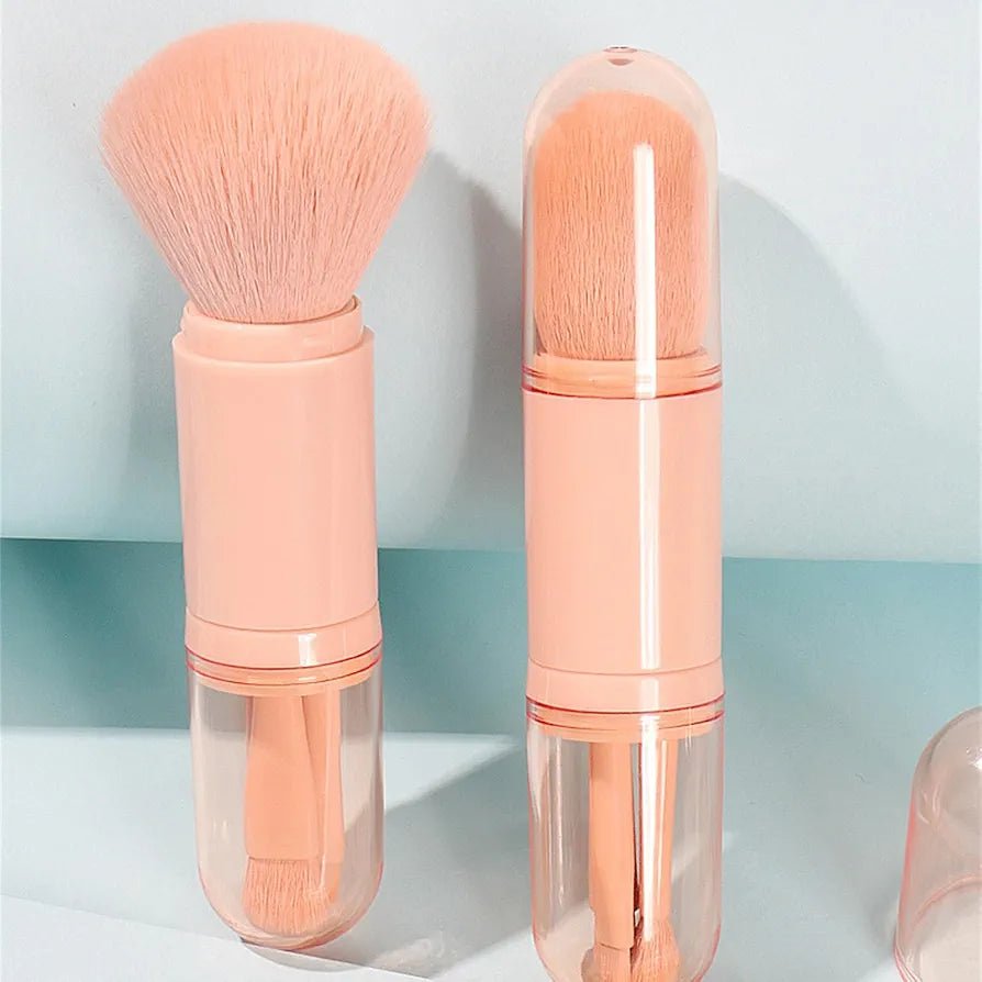4-in-1 Portable Makeup Brush Set – Essential for Travel
