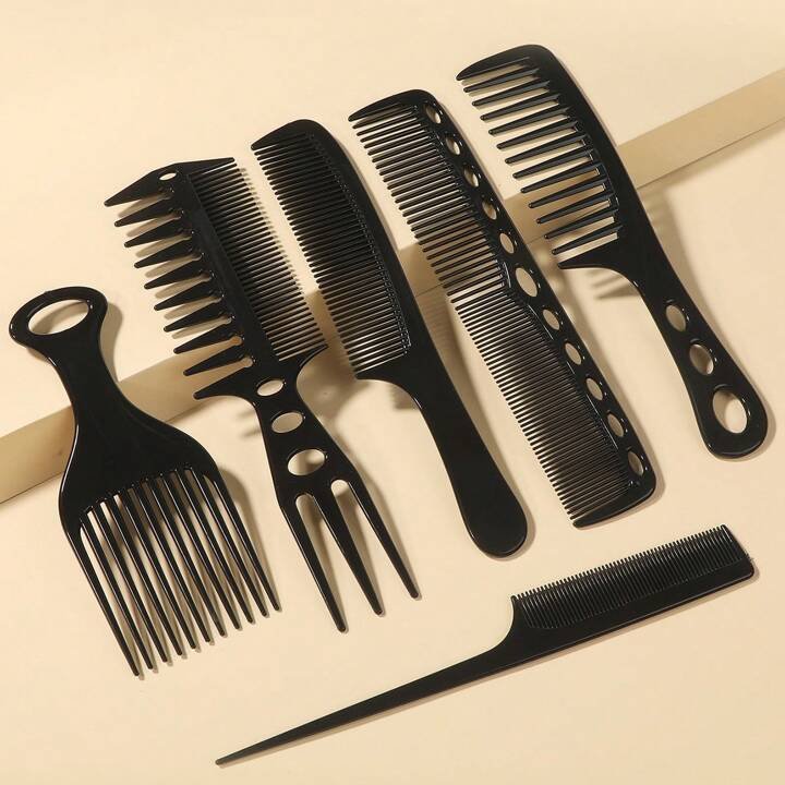 Essential Hair Styling 6 Flat Comb Set