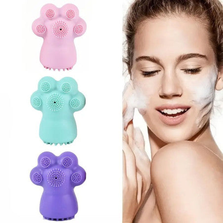 Silicone Facial Cleanser – Paw Shaped Exfoliating Brush - Random Colour