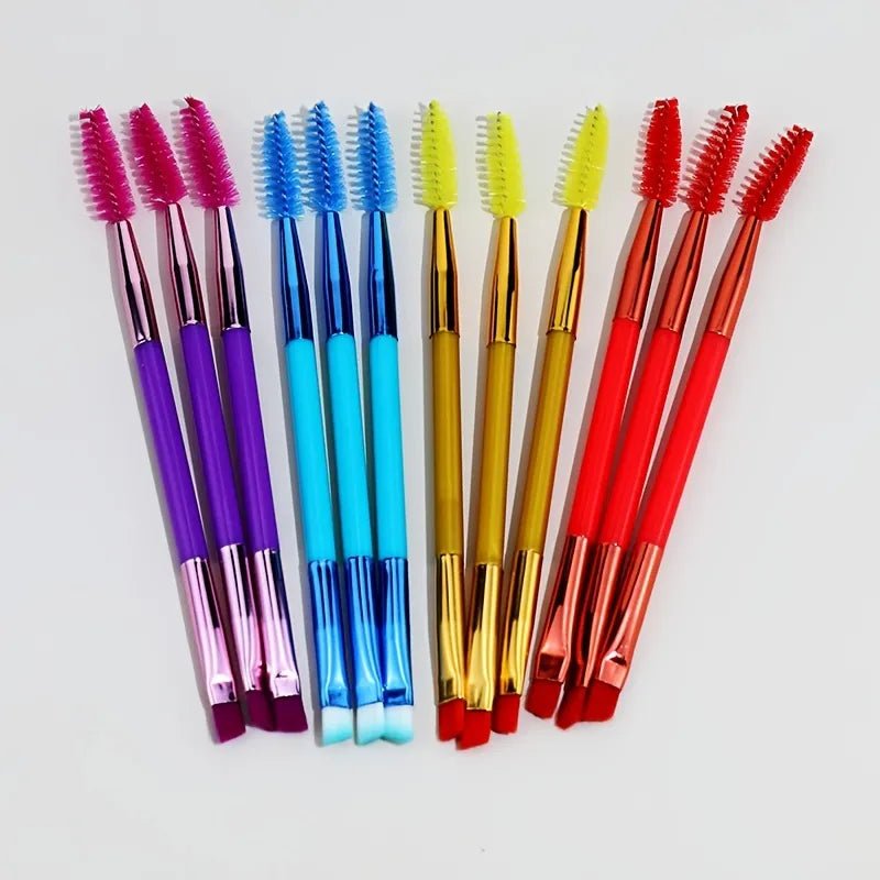 12pcs Double-Ended Eyebrow Brush