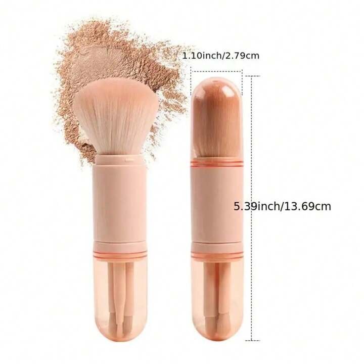 4-in-1 Portable Makeup Brush Set – Essential for Travel