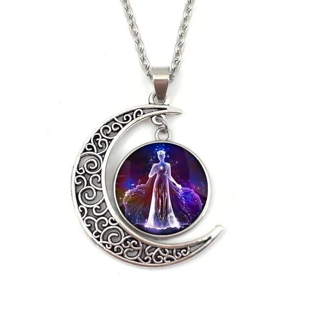 Constellation Moon Necklace Pendant XD21