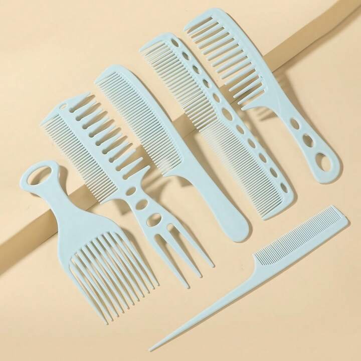 Essential Hair Styling 6 Flat Comb Set