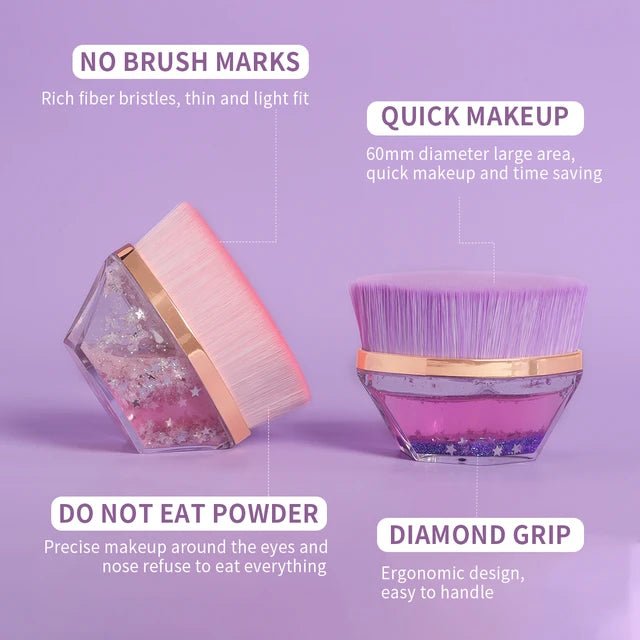 Diamond Foundation Blush BBCream Tight and Soft Fiber Cosmetic Beauty Makeup Brush Tool XD21
