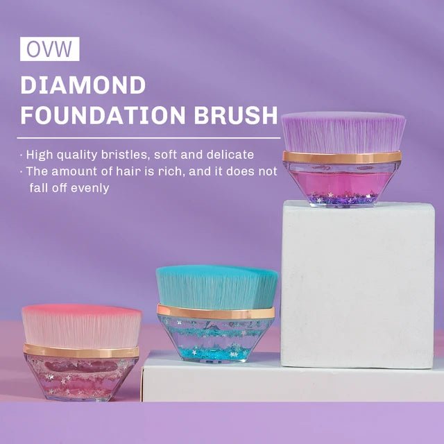 Diamond Foundation Blush BBCream Tight and Soft Fiber Cosmetic Beauty Makeup Brush Tool XD21