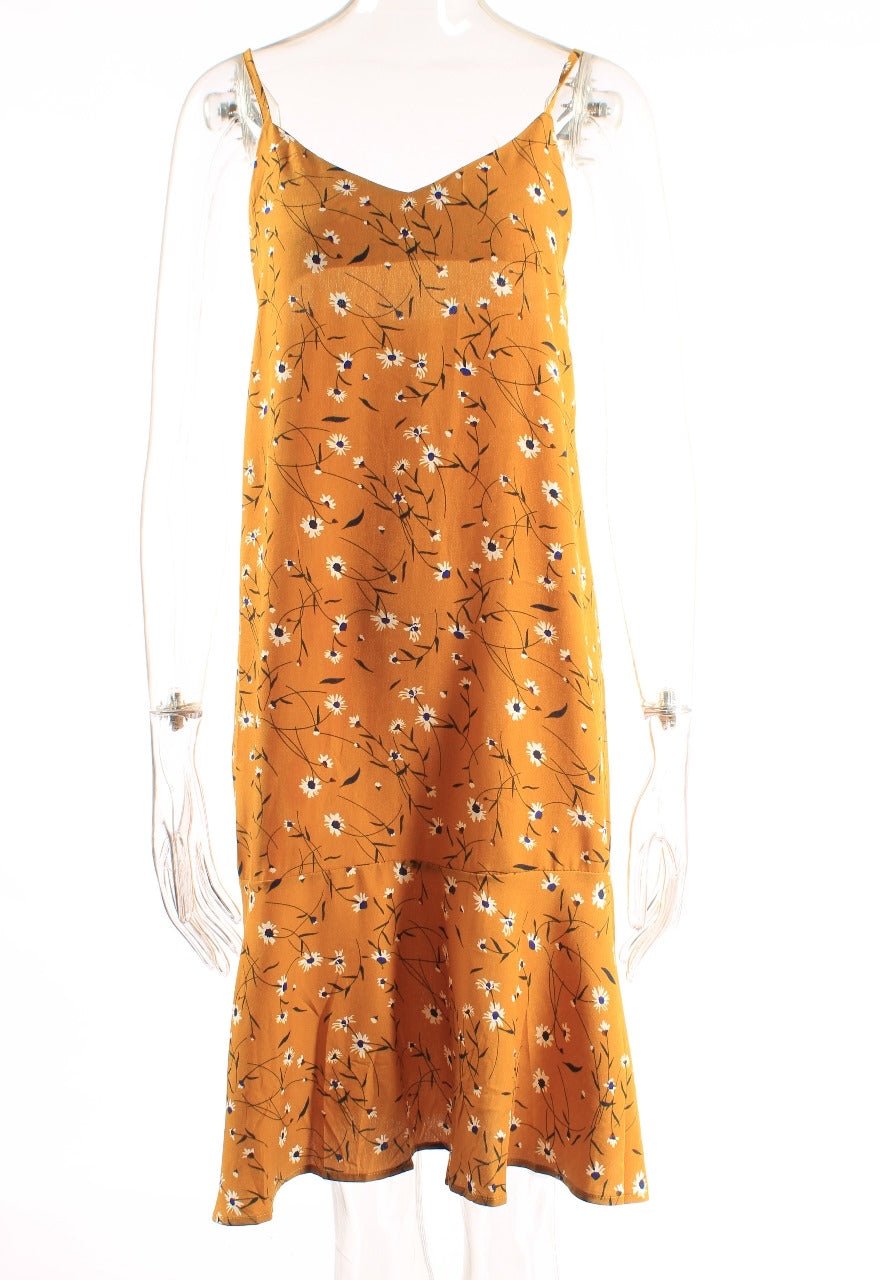 Ditsy Floral Midi Loose Dress XD21