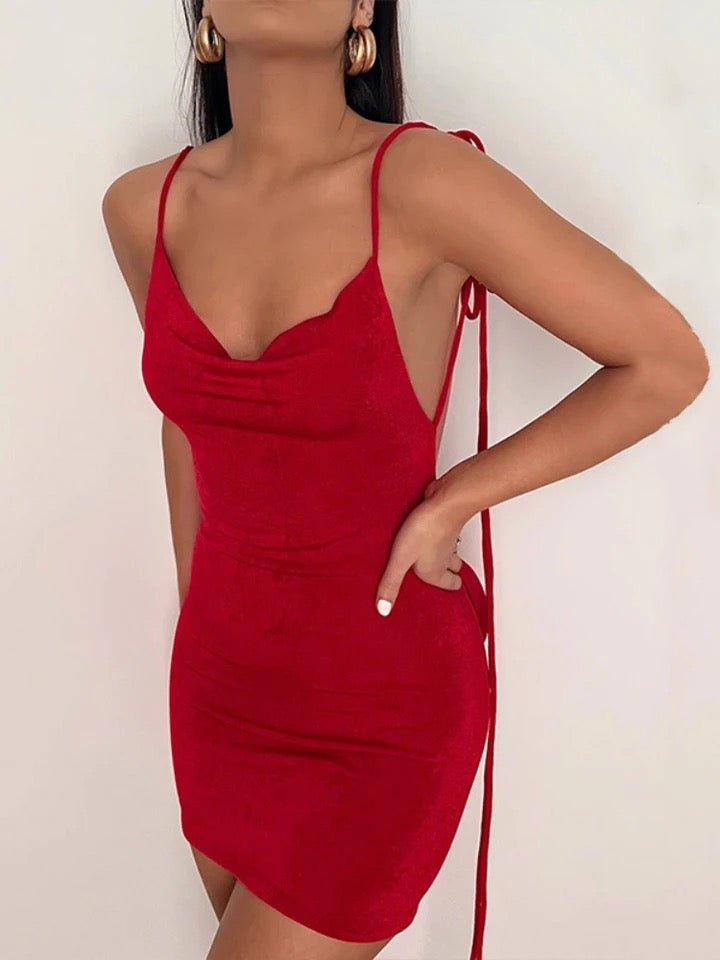 Draped Sheer Mini Short Bodycon Dress