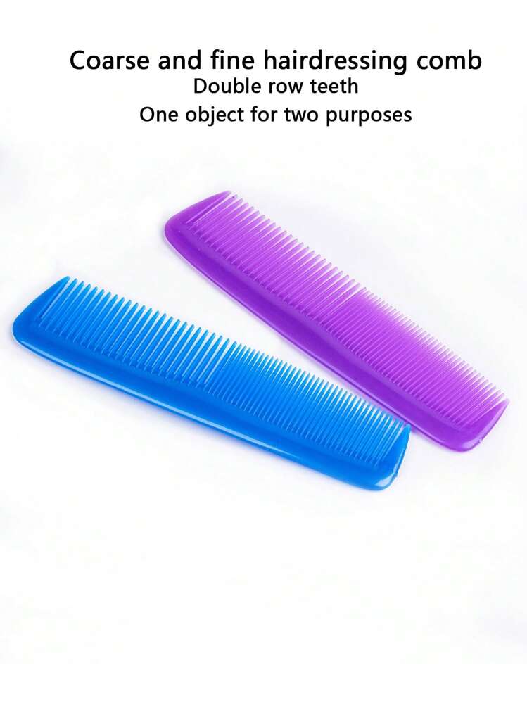 Colourful 1Pc Plastic Hair Comb - Stylish & Durable for Everyday Use