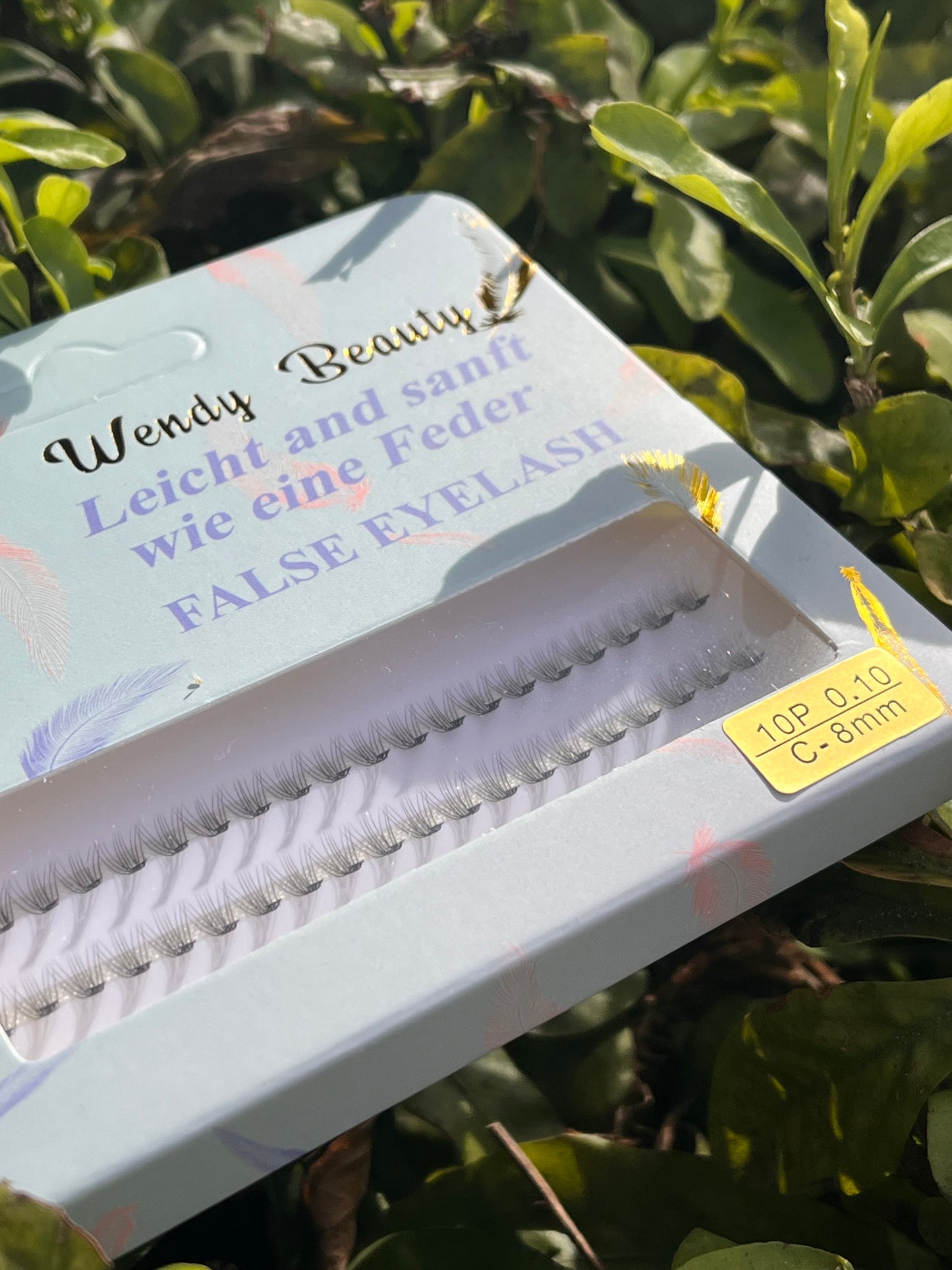 Wendy Beauty False Eyelash – 10P C-Curl 8mm (Feather-Light Series)
