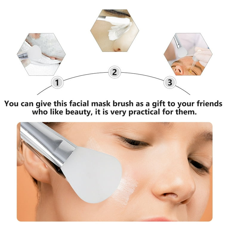 Silicone Face Mask Brush with Glitter Handle – 1pc