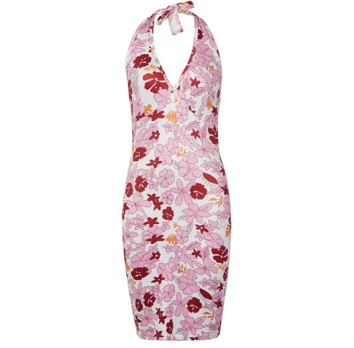 Floral Sundress Deep V Neck XD21