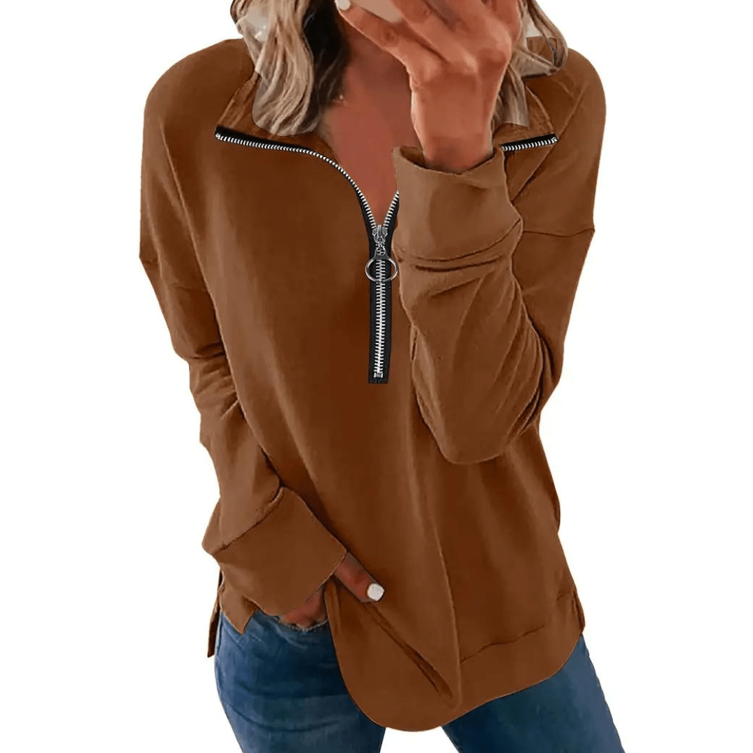 Half Zipper Long Sleeve Jacket XD21