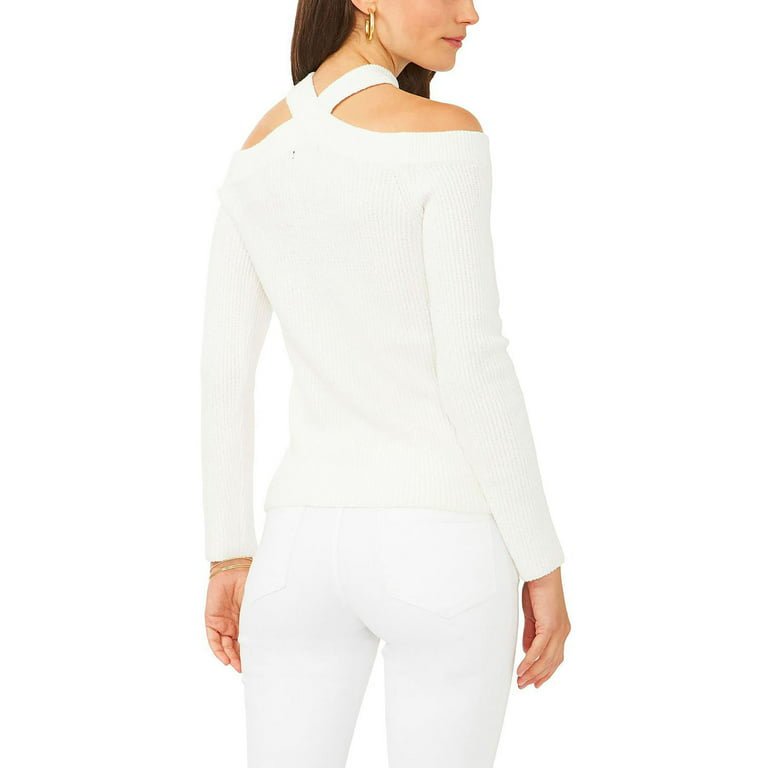 Halter Neck Off Shoulder Long Sleeve Sweater XD21