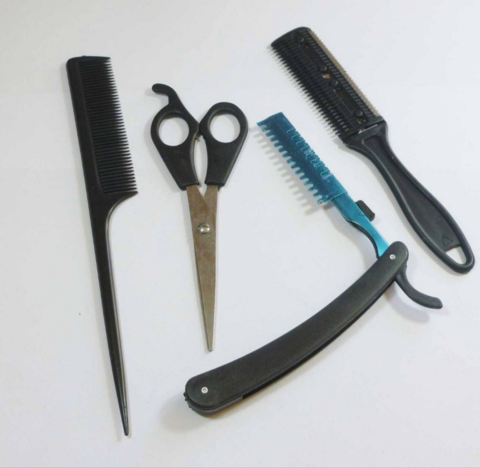 Scissors Hair Clippers Comb 4pc – Precision Cutting for Professional Results