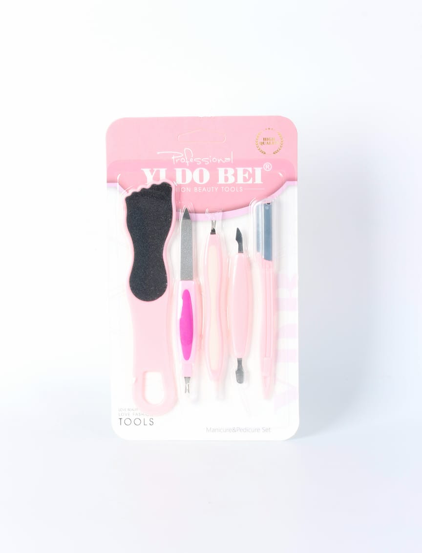 5pc Professional Manicure & Pedicure Set - Random Colour