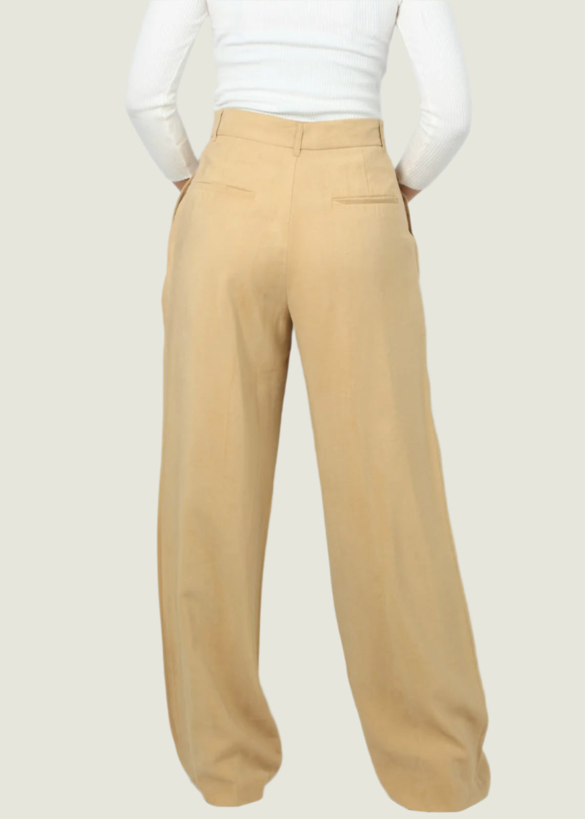 High-Waisted Camel Trousers – Wide Leg Pants for Women