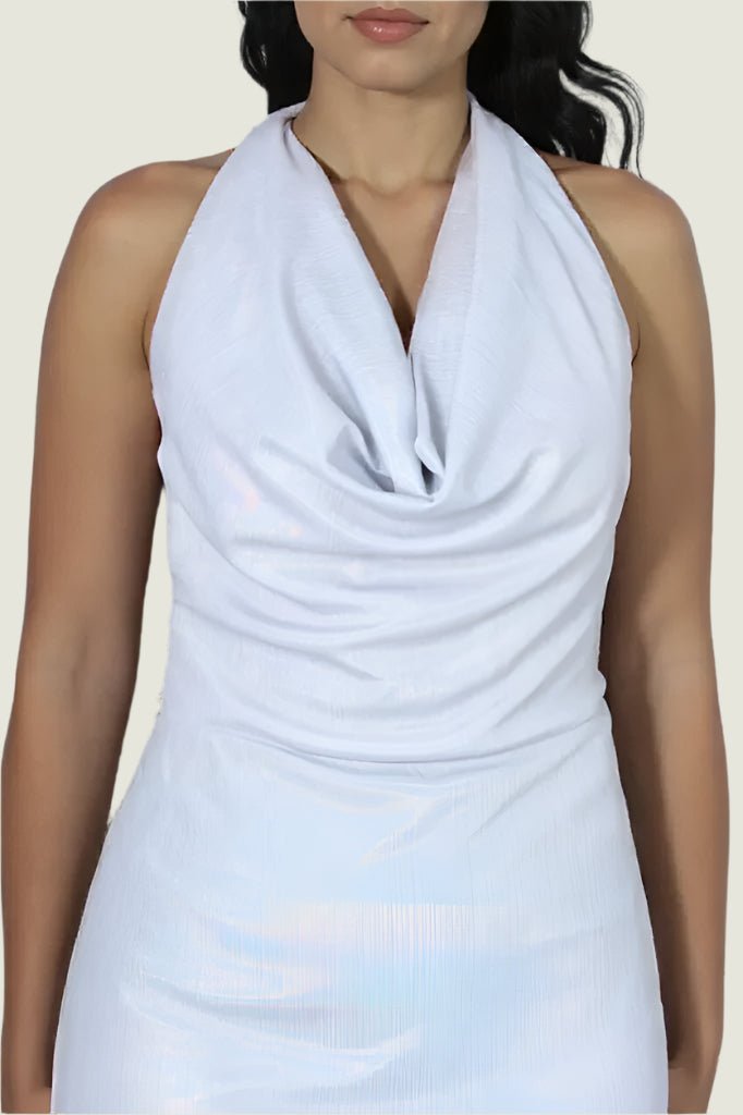 Luna Glow Halter Maxi Dress