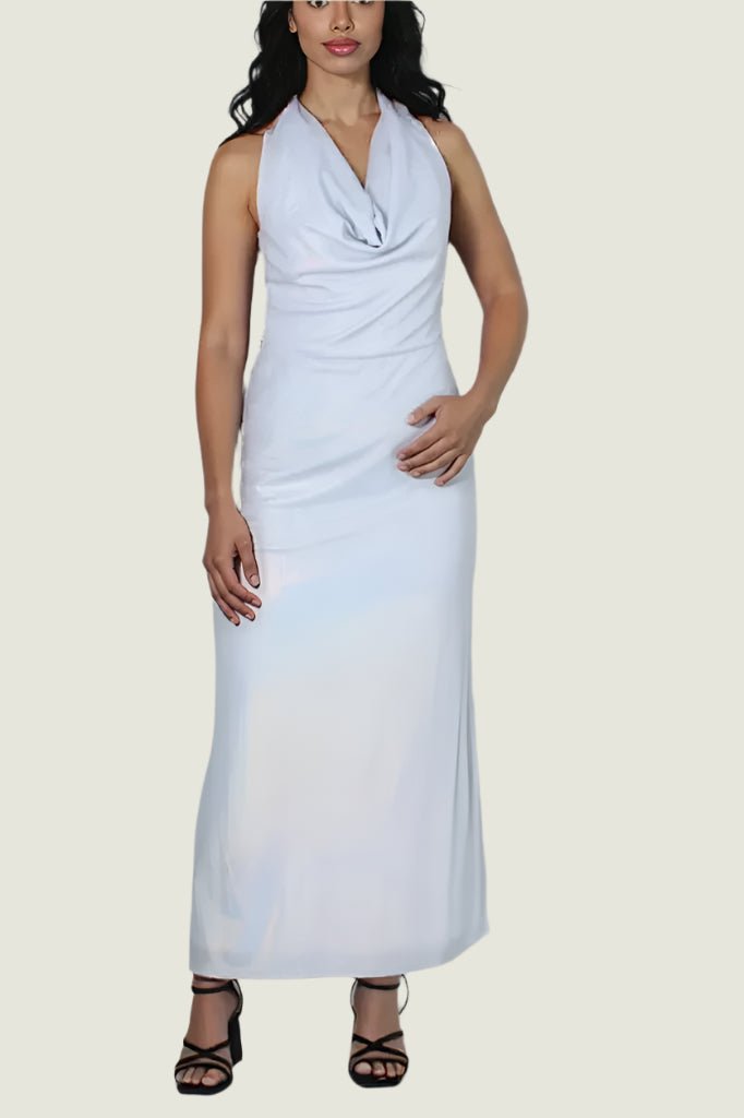 Luna Glow Halter Maxi Dress