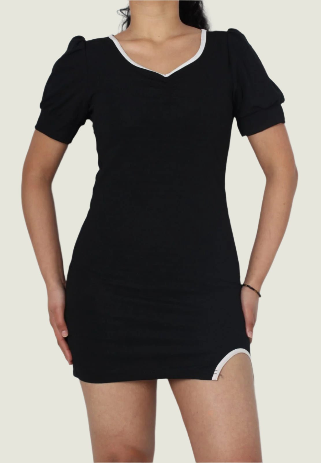 Sporty mini ruched dress