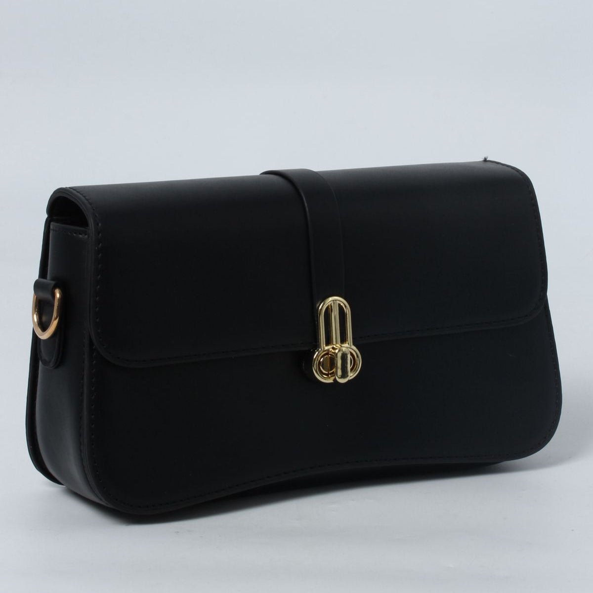 Sleek PU Leather Shoulder Bag – Classic Style with Modern Strap 8002#