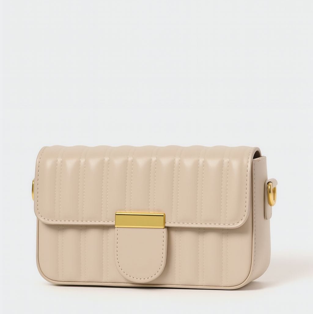 Quilted PU Leather Shoulder Bag – Elegant & Compact 60024
