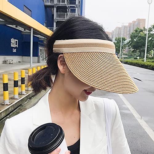 Straw Sun Visor Hat – Wide Brim Summer Cap