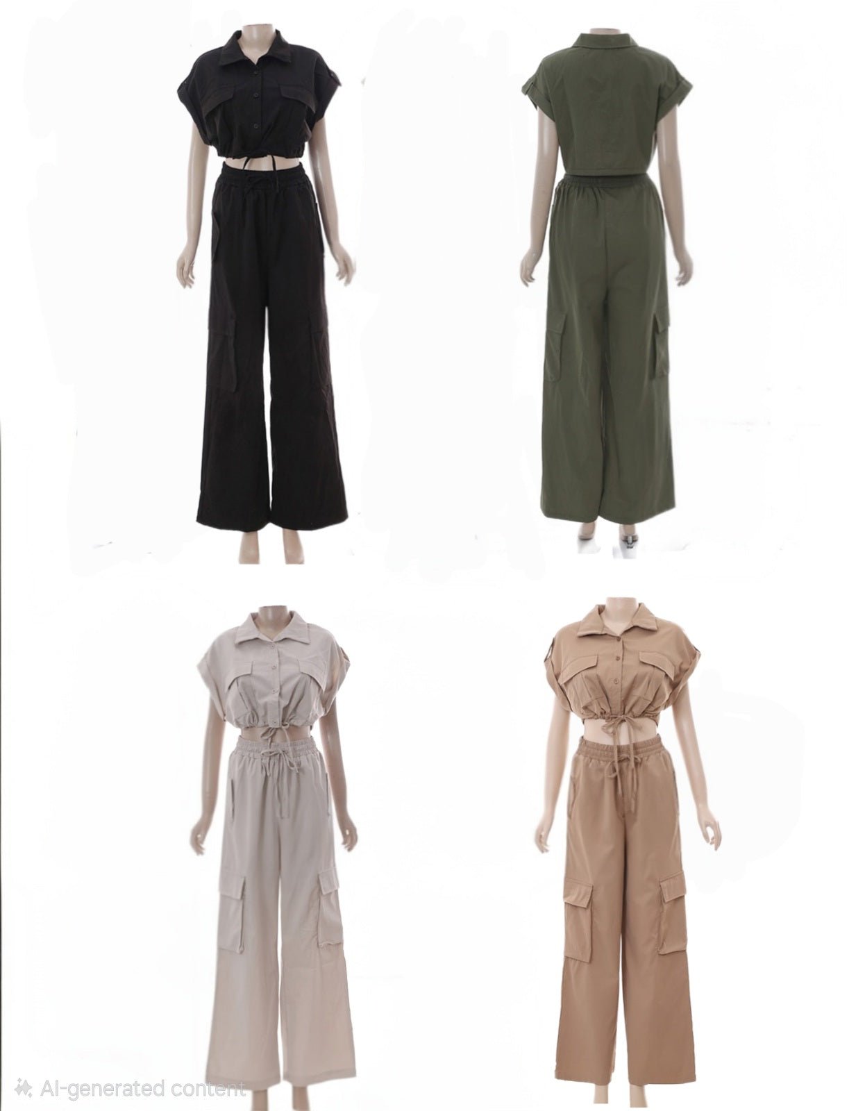 Utility Vest & Cargo Pants 2-Piece Set