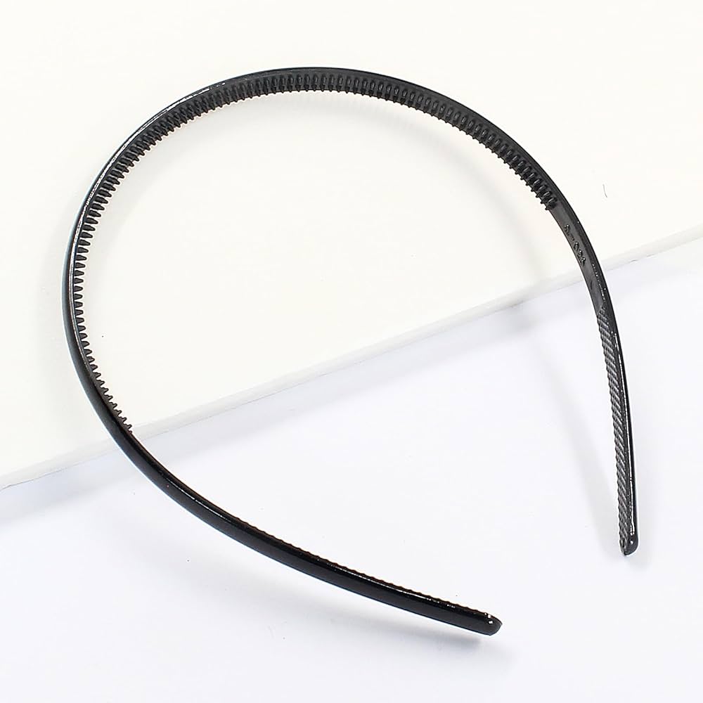 Plastic Plain Headbands Non Slip Plastic Thin Teeth Comb Headbands
