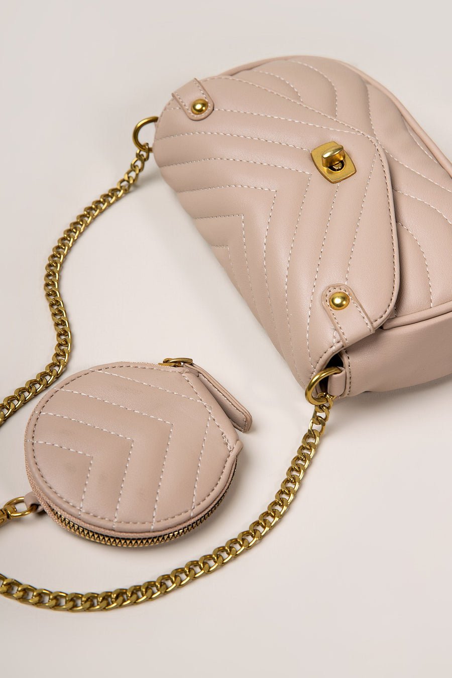 Quilted Crossbody Bag with Coin Purse – Trendy & Functional Set 8001#